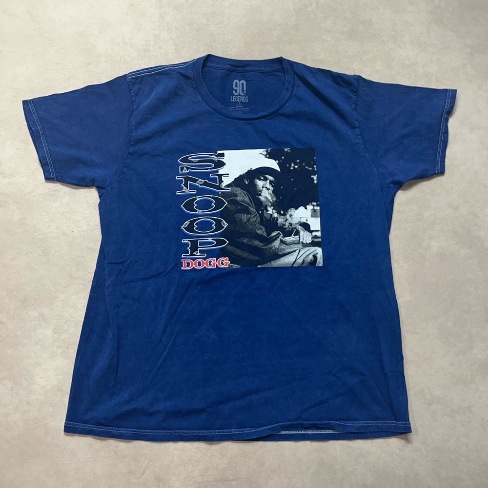 Snoop Dogg Classic Graphic Rap Blue Wash T-Shirt